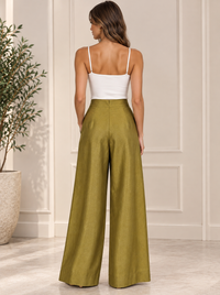 Metallic Solid Pants