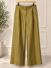 Metallic Solid Pants