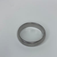 Silver Bracelet Cuff Elastic Band/Thick