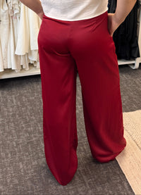 Red High Waist Pants