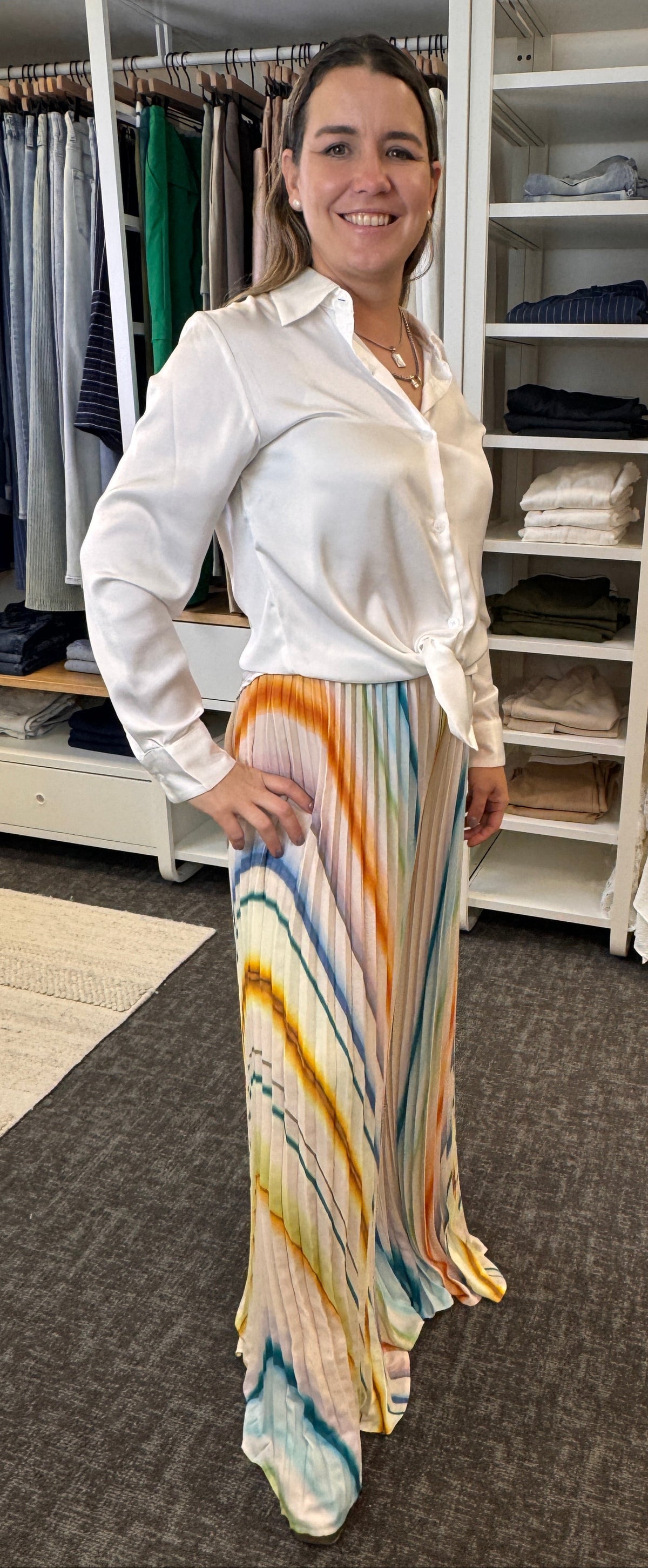 Long Pleated Pants