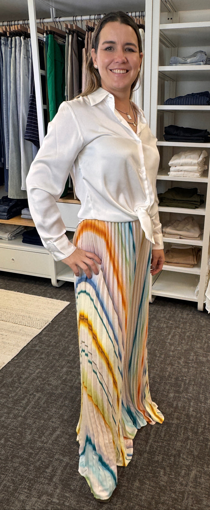 Long Pleated Pants
