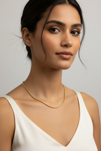 Silver or Gold Box Chain Necklace