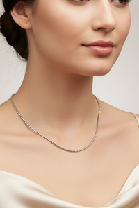 Silver or Gold Box Chain Necklace