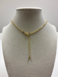 Gold Chain W/Gold Sun Pendant Necklace