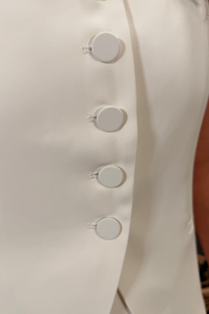 Solid Square Neck Vest