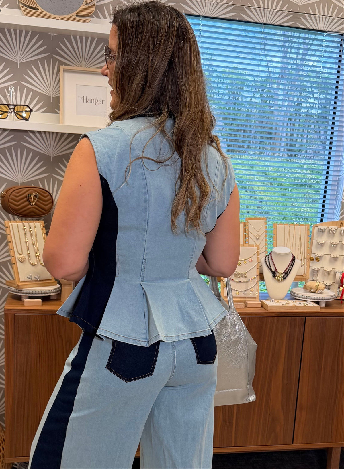 Two Tone Denim Vest