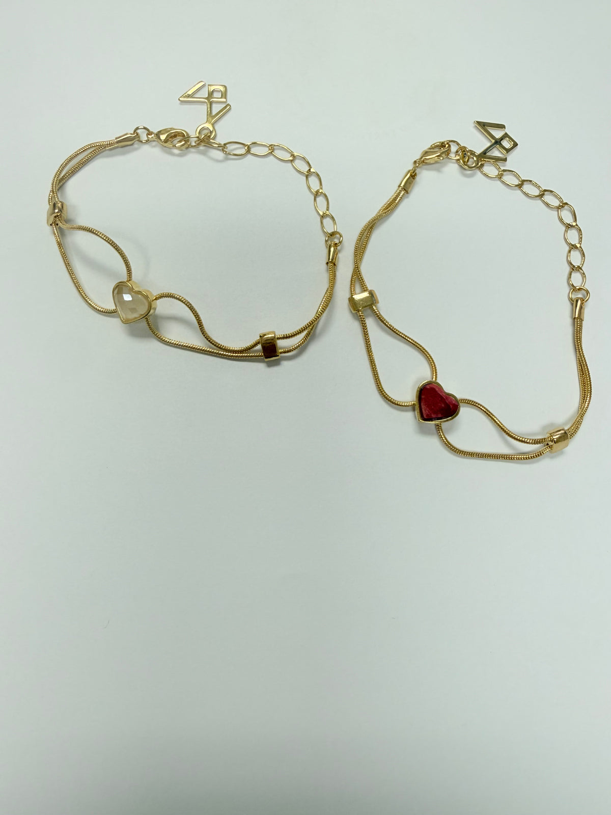 Princess Love Bracelet Red Feldspar -18K Gold Plated