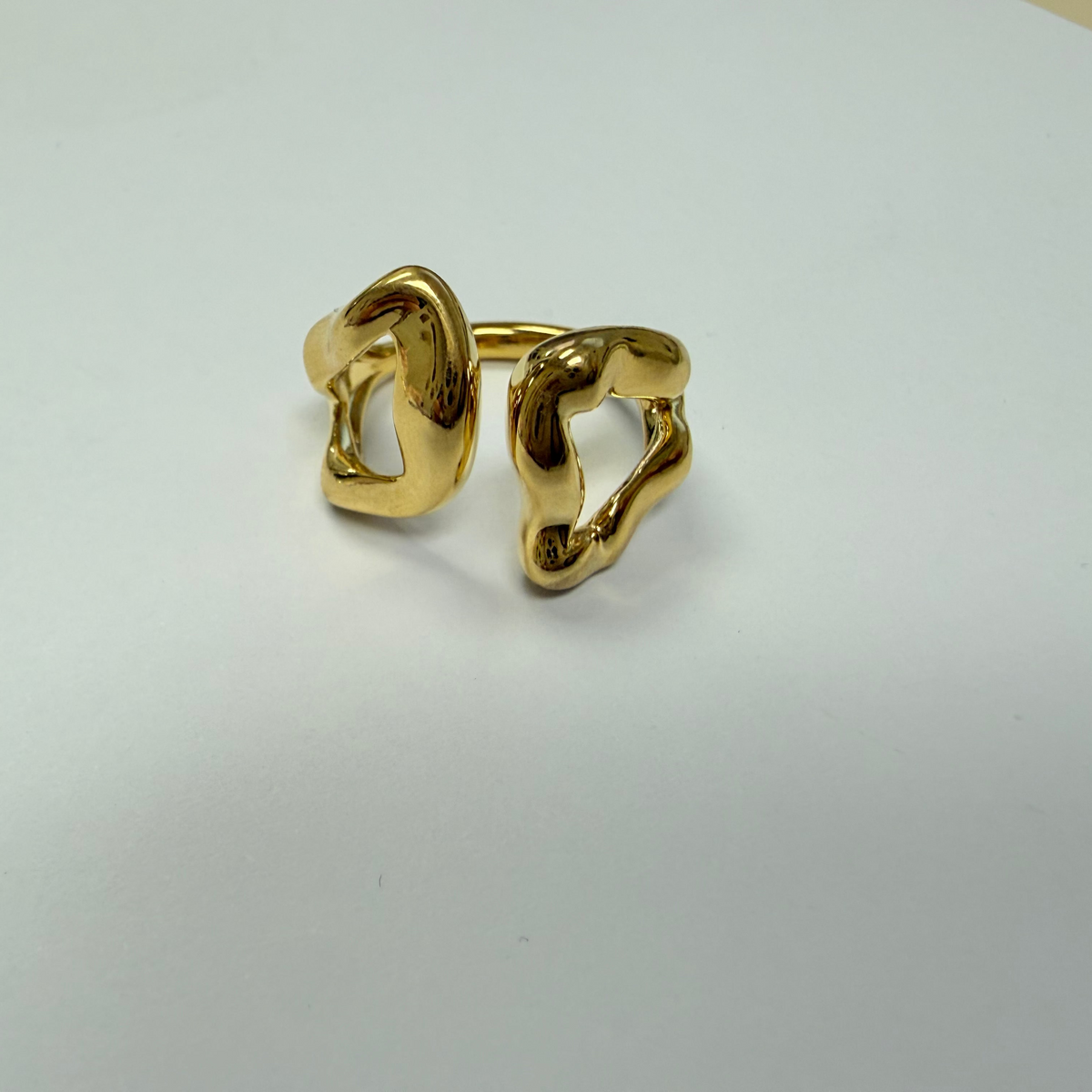 18K Gold  Plated Ring  Asymmetrical