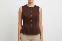 Tailored Button-Front Vest