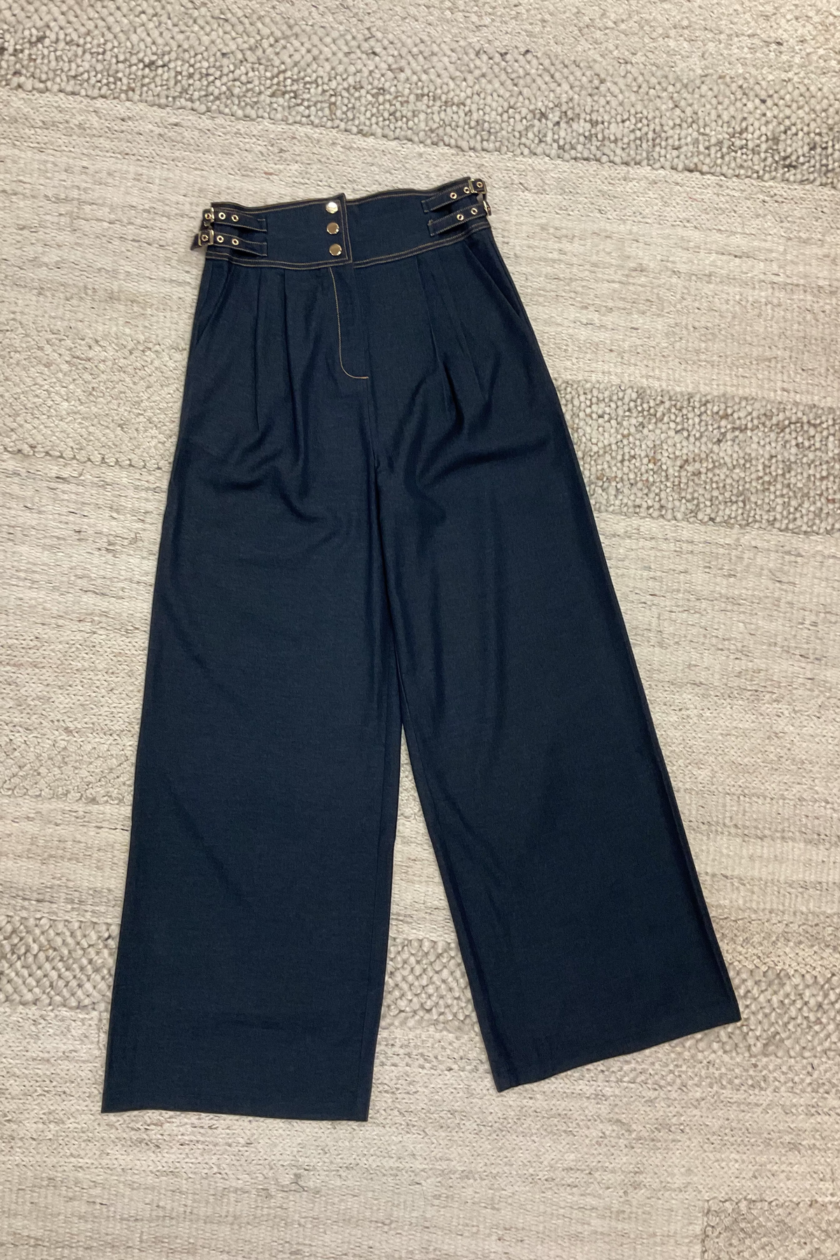 Denim Wide Leg Pants