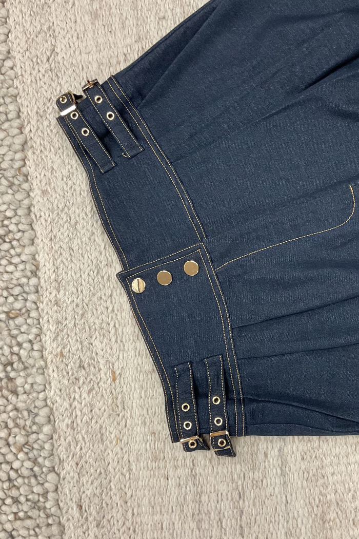 Denim Wide Leg Pants