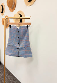 Solid Color Strapless Button Close-Fitting Top