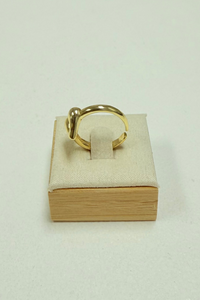 Adjustable Thin Ring W/ Gold Open Heart