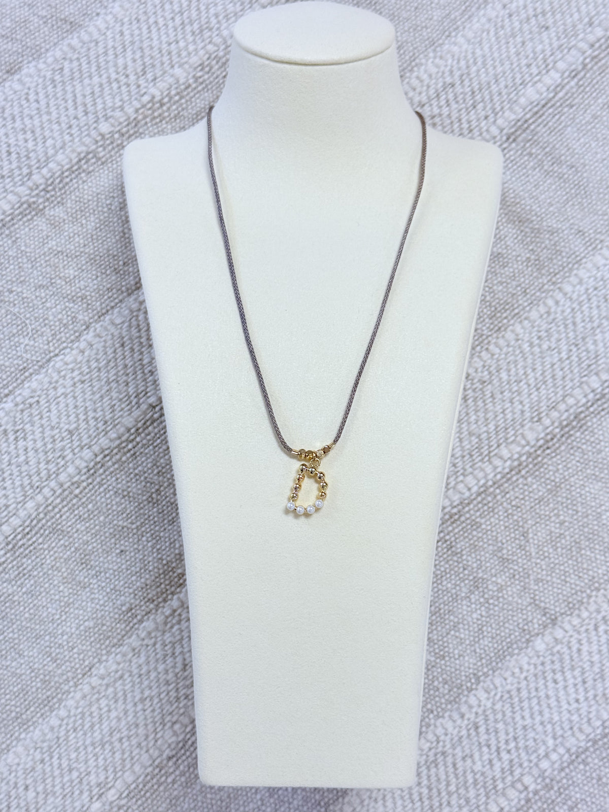 Gold & Pearl Letter Necklace