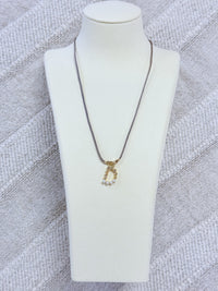 Gold & Pearl Letter Necklace