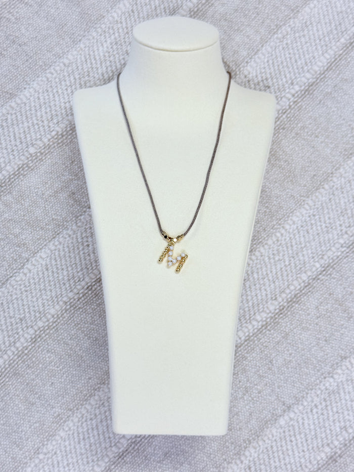 Gold & Pearl Letter Necklace