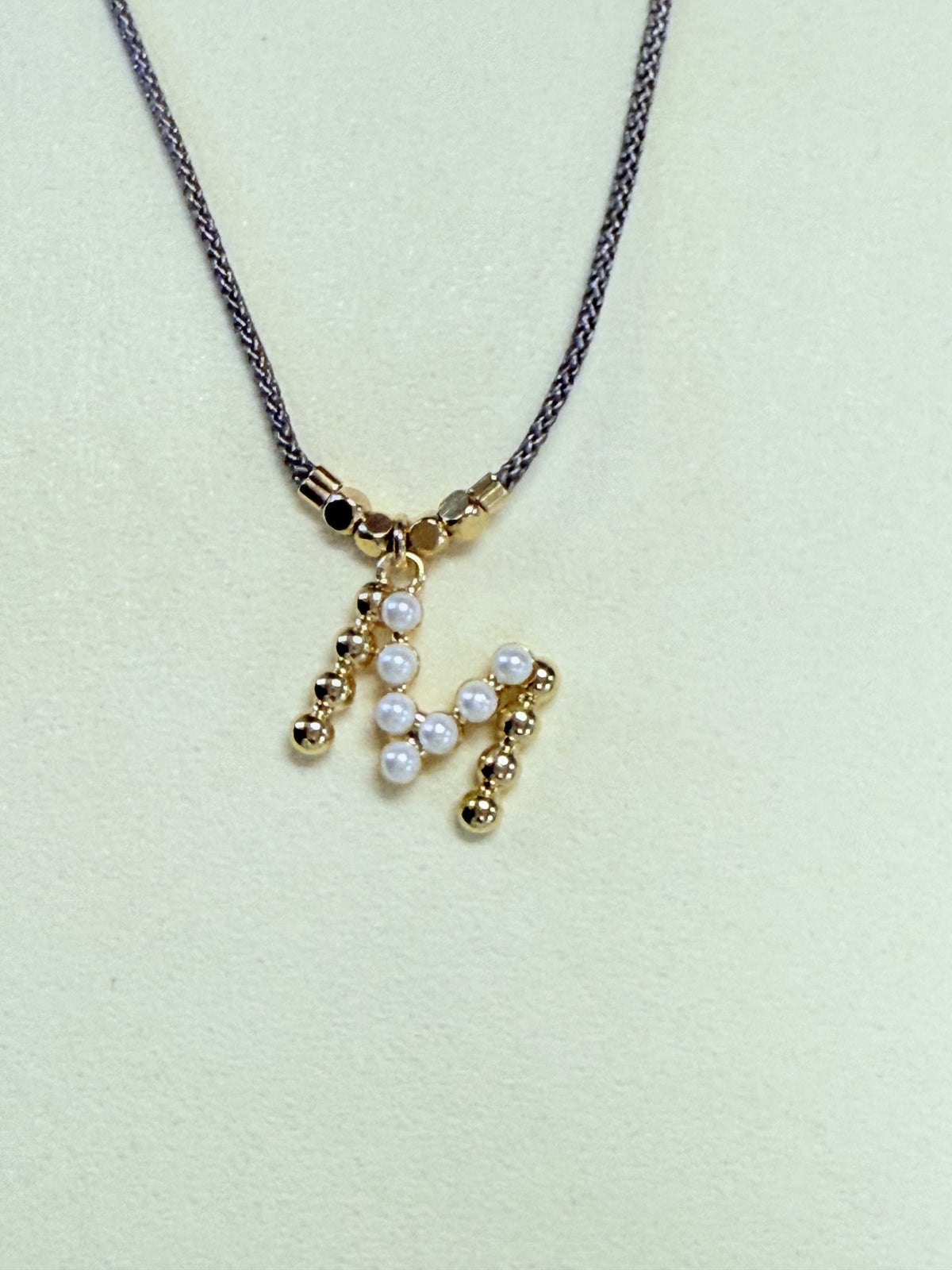 Gold & Pearl Letter Necklace