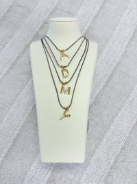 Gold & Pearl Letter Necklace