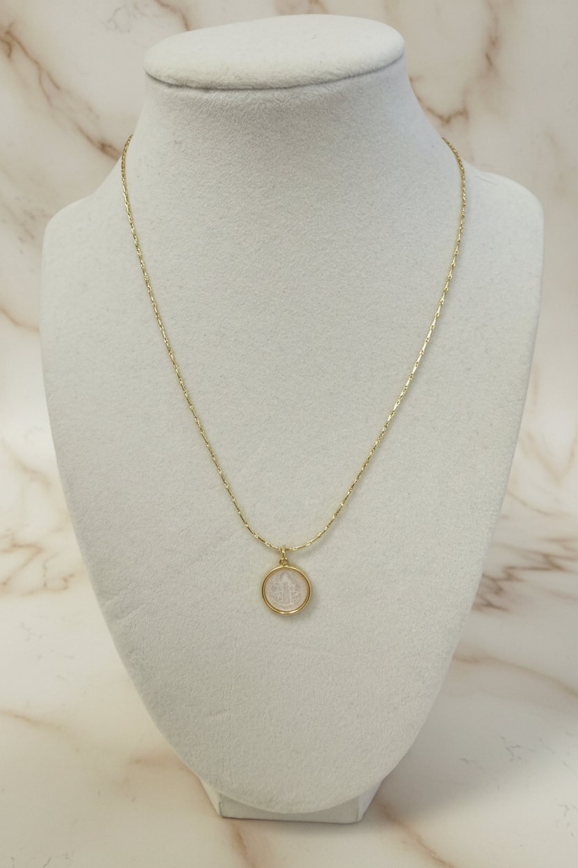 Gold Saint Benedict Adjustable Necklace