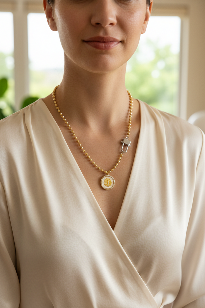 Gold Saint Benedict Necklace W/Gold Saint Benedict Necklace W/Silver Clasp