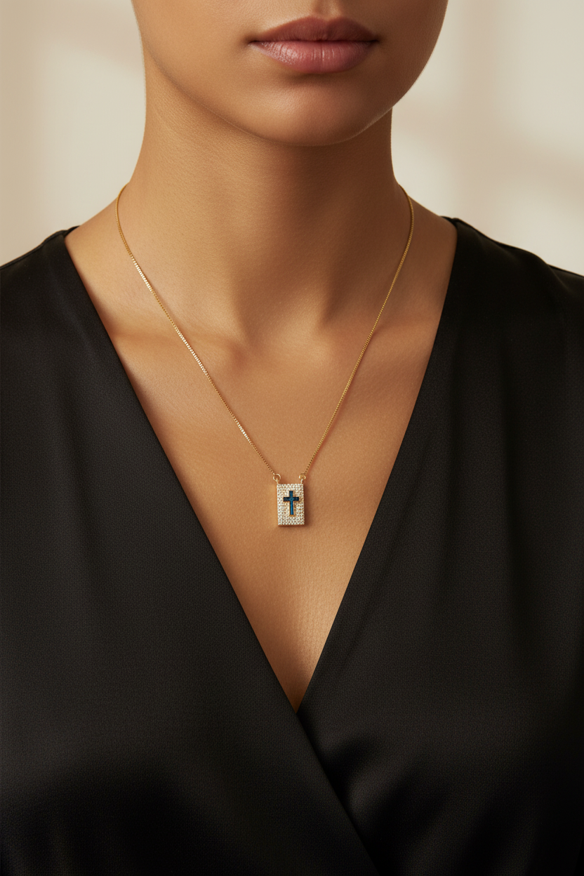 Pendant Gold/W Mini Brilliants Necklace