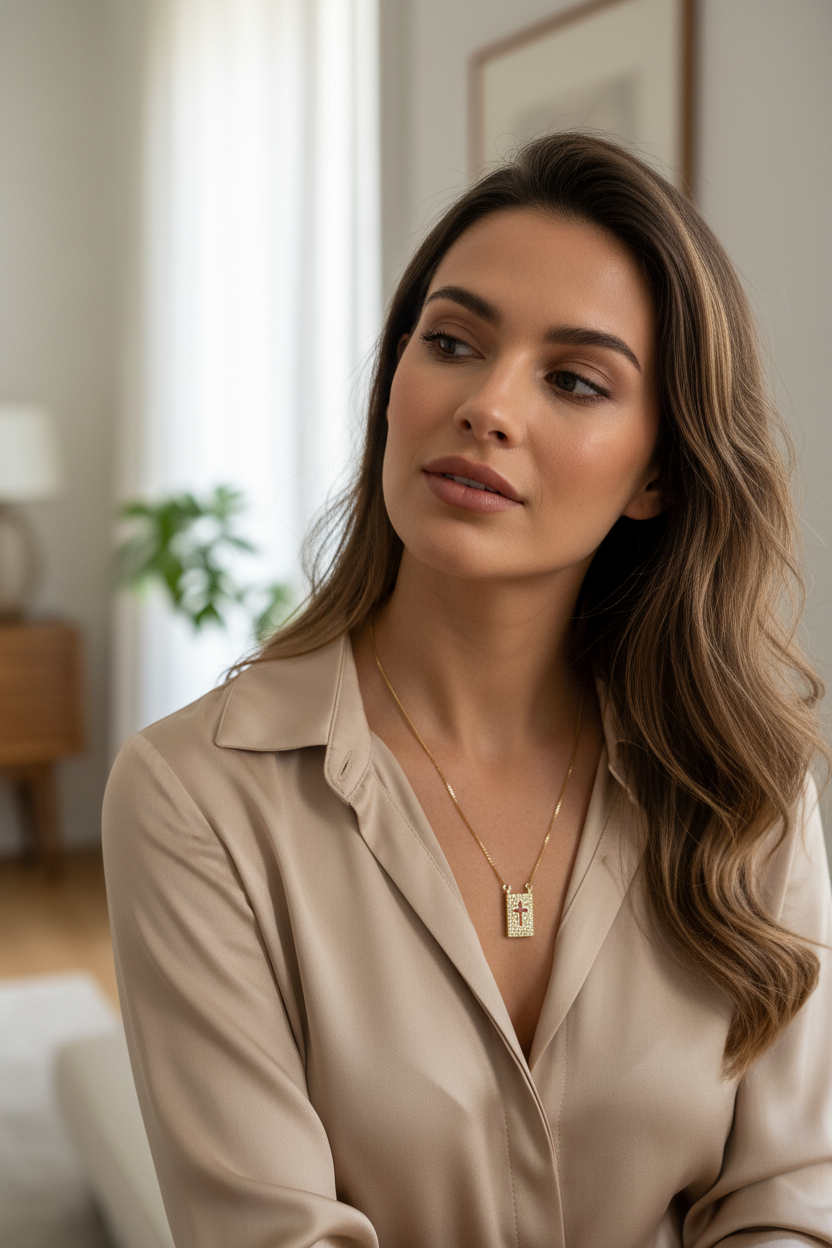 Pendant Gold/W Mini Brilliants Necklace