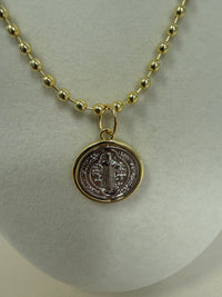 Beaded Chain W/ Saint Benedict Medallion Necklace