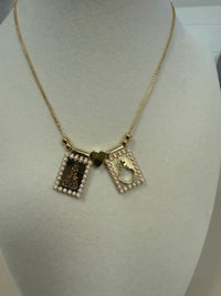 Double Pendant Gold Scapular