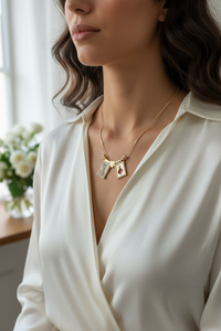 Double Pendant Gold Scapular