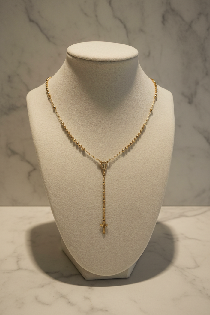 Classic Gold Beaded Rosary