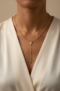 Classic Gold Beaded Rosary