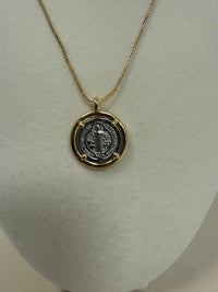 Saint Benedict Gold Pendant Necklace
