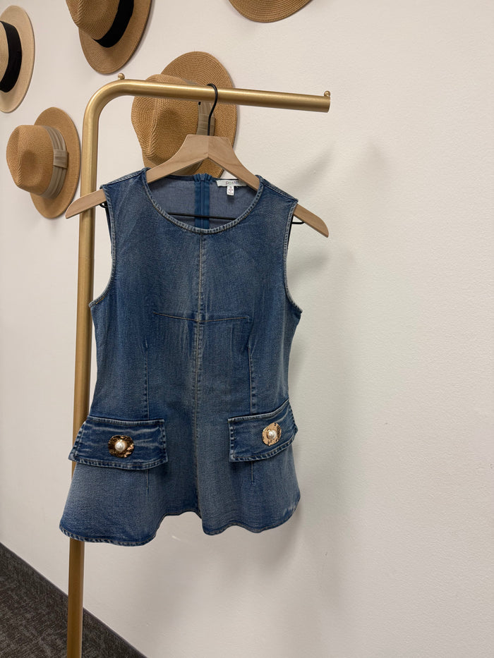 Front Pocket Gold/Pearl Top