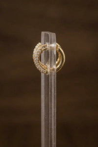 Golden Sparkle Mini Hoops