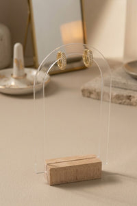 Golden Sparkle Mini Hoops