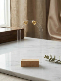 Gold Heart Stud Earring