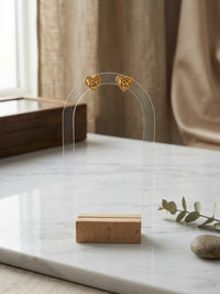 Gold Heart Stud Earring