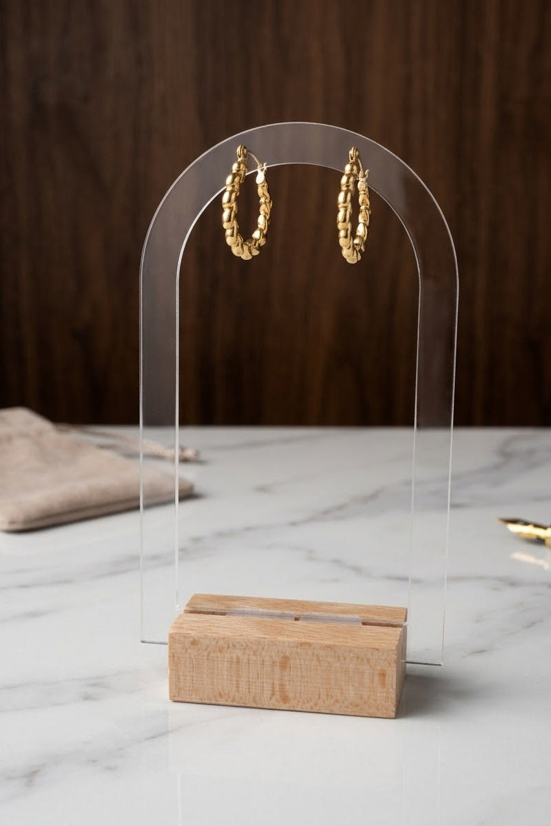 Gold Leaf Hoops