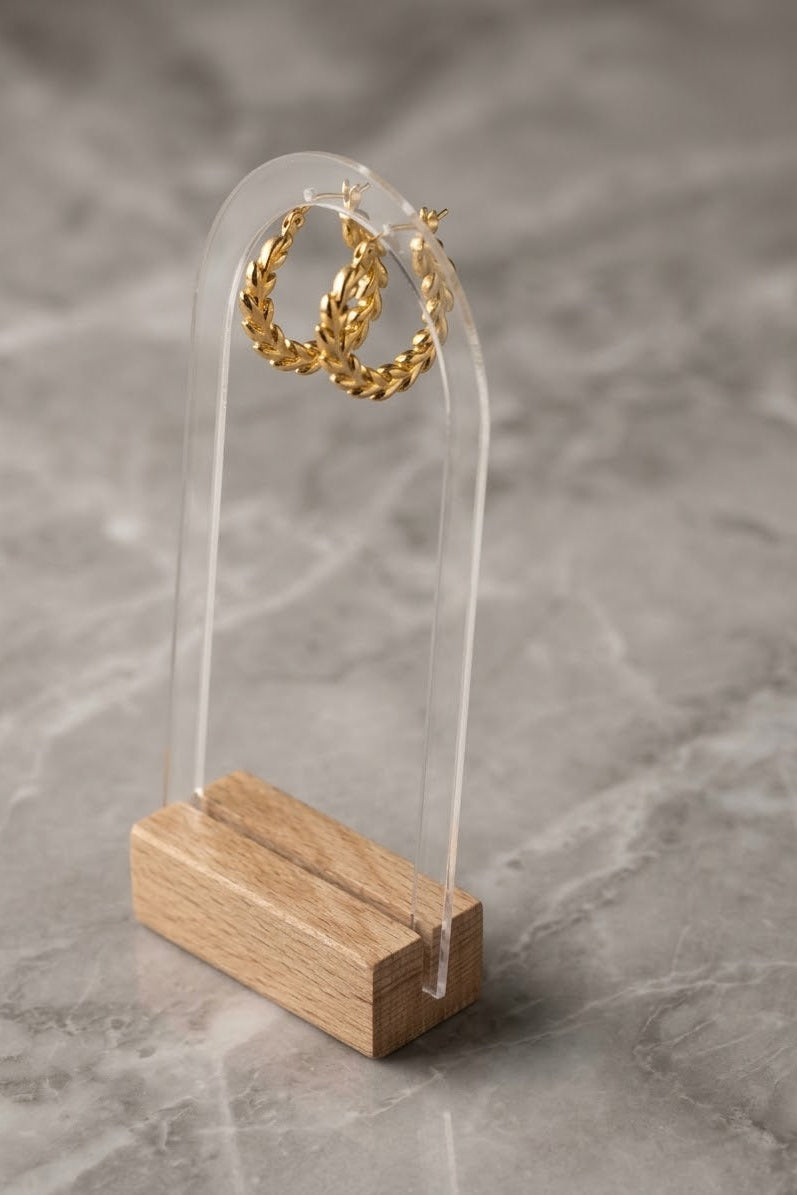 Gold Leaf Hoops