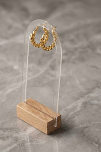 Gold Leaf Hoops