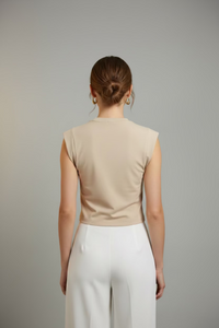 Round Neck Cap Slv Top