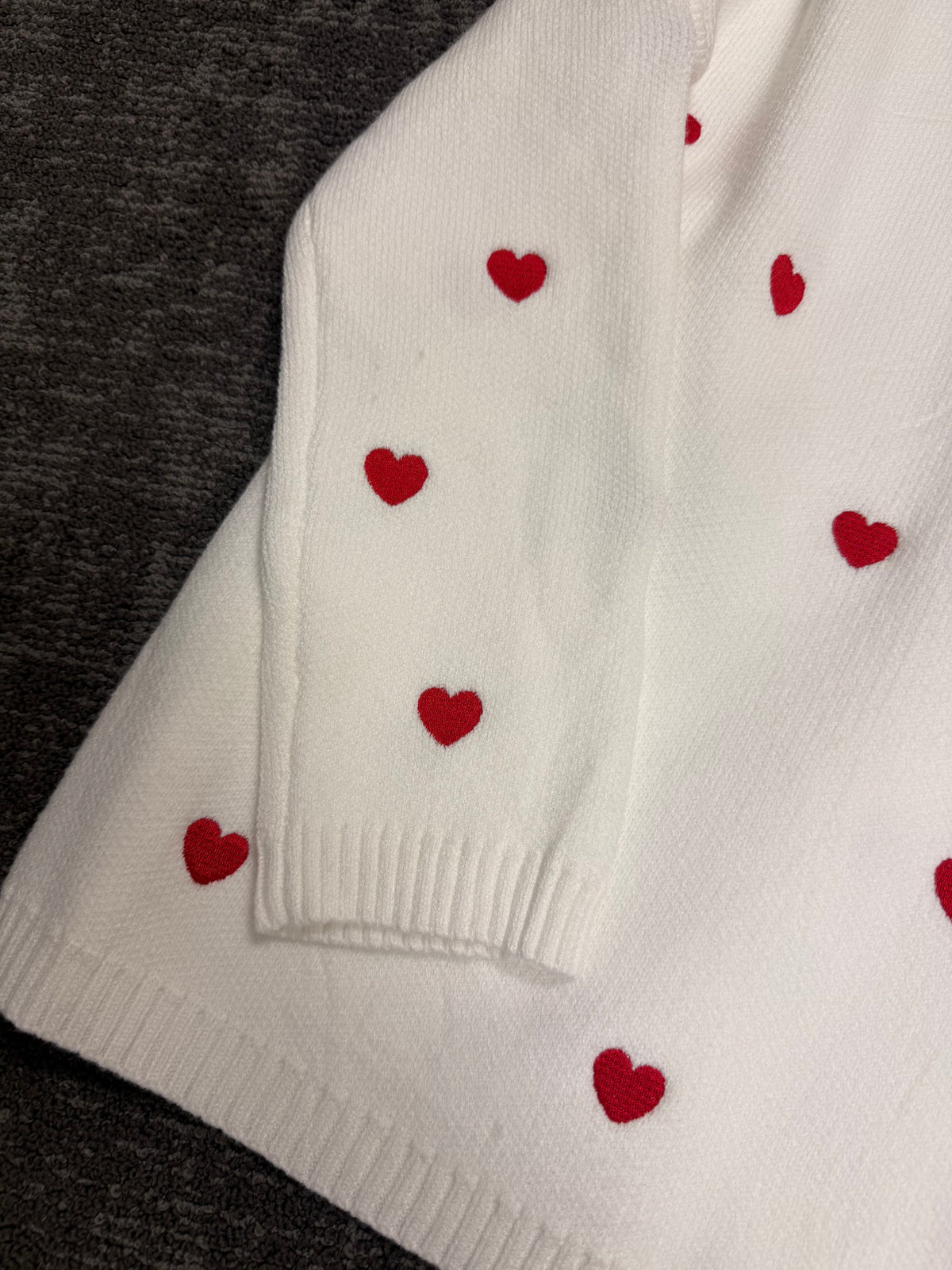 V Neck Little Hearts Sweater