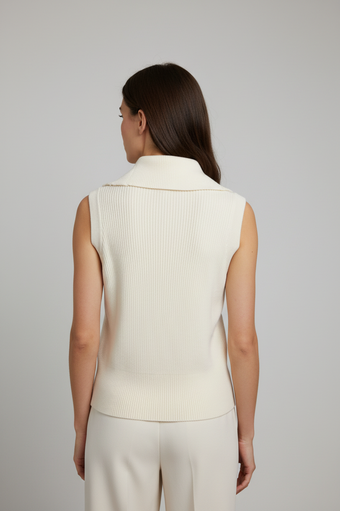 Front Zip Slvless Vest