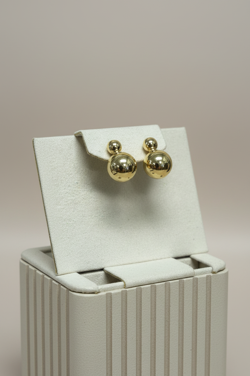 Gold Ball Earring