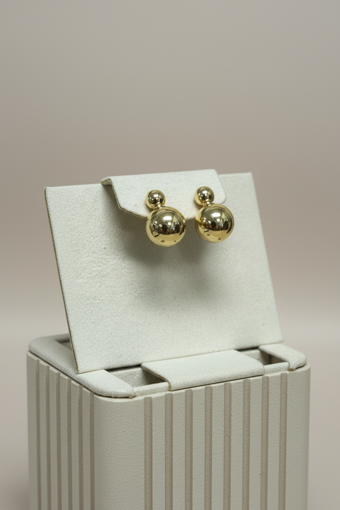 Gold Ball Earring