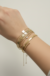 Gold Happy Face Bracelet