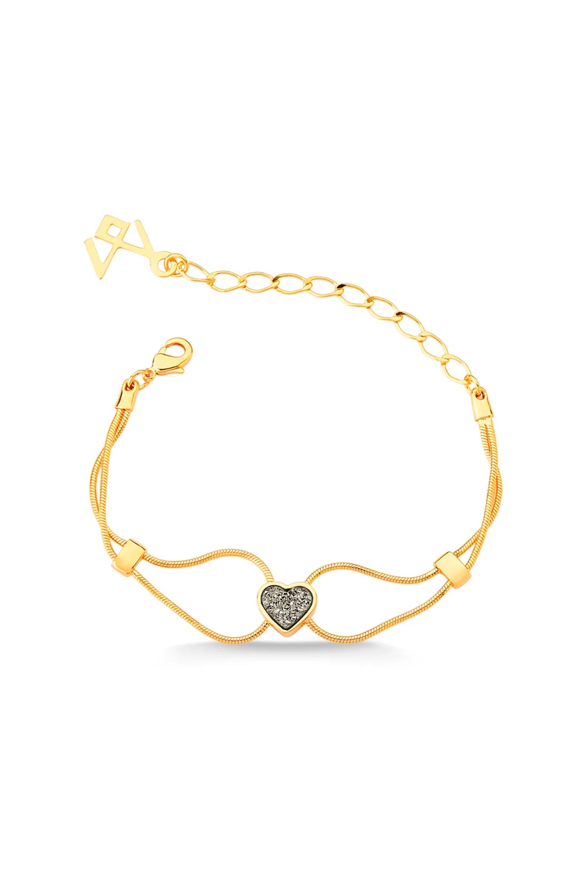 Princess Love Bracelet Platinum Drusy -18K Gold Plated