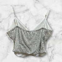 Silver Sequin Bustier