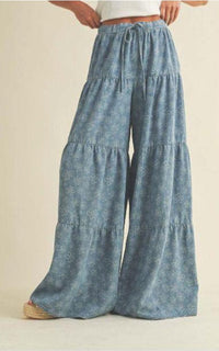 Layered Flare Jeans Pants